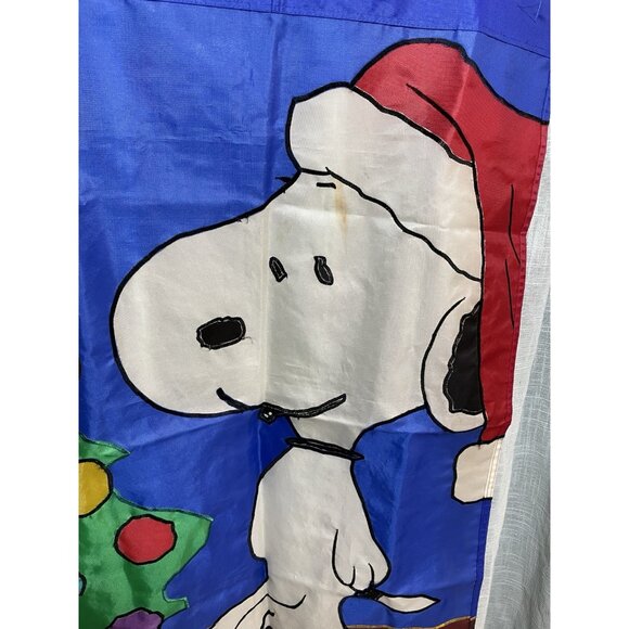 Yard Garden Flag Santa Snoopy Christmas Tree 27x39 Peanuts Gang - Picture 2 of 15